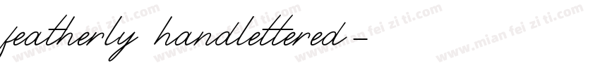 featherly handlettered字体转换